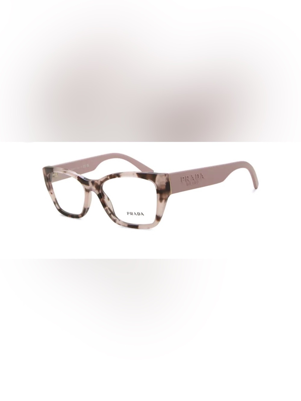 Prada Pink and Tortoise Square Acetate Glasses